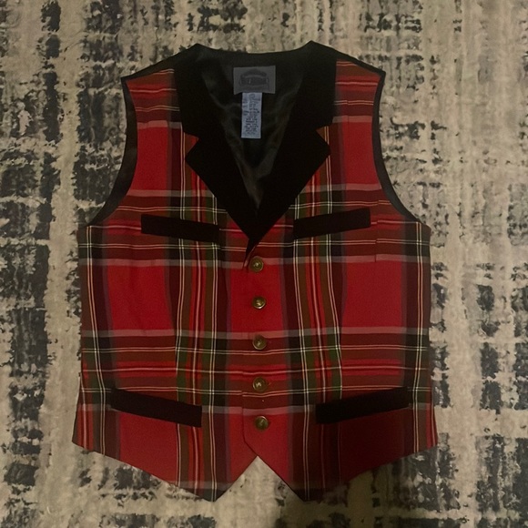 Red Plaid Vest - Picture 1 of 5